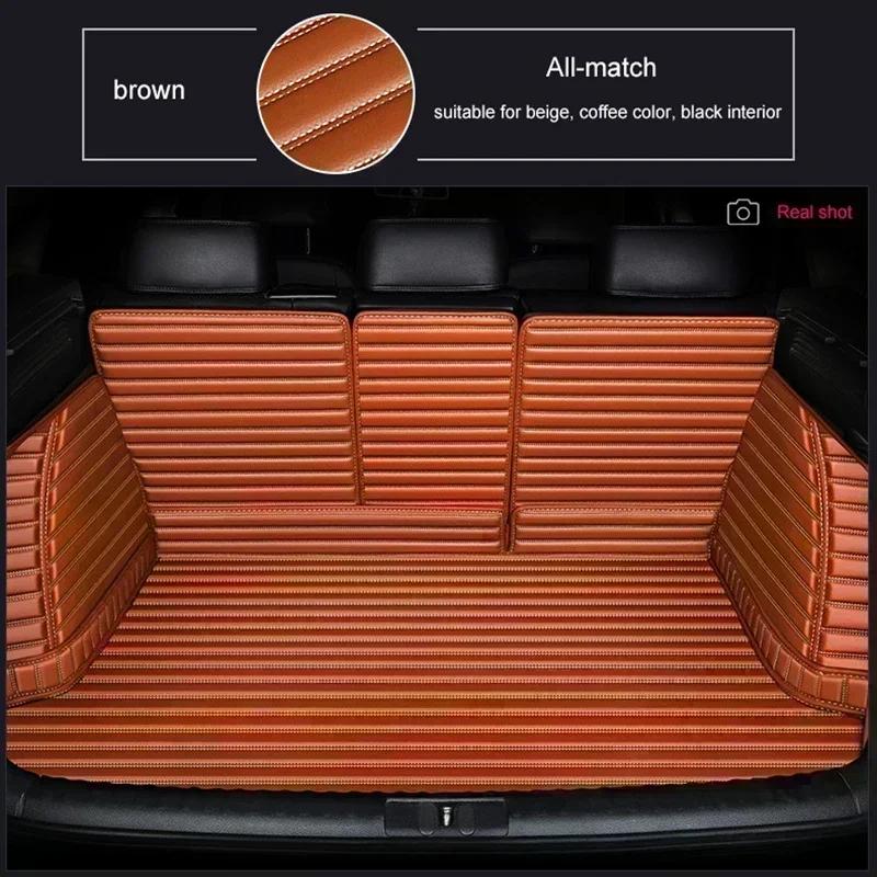 Customized Stripe 5D Full Coverage Car Trunk Mat for Hyundai Santa Fe 5 Seat 2013-2018 Santa Fe 2019-2022 7 Seat Car Accessories
