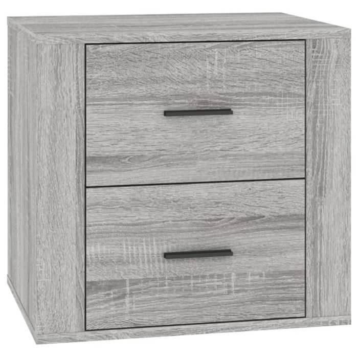 816710 vidaXL Sonoma Grey Bedside Table 50x39x47 Cm