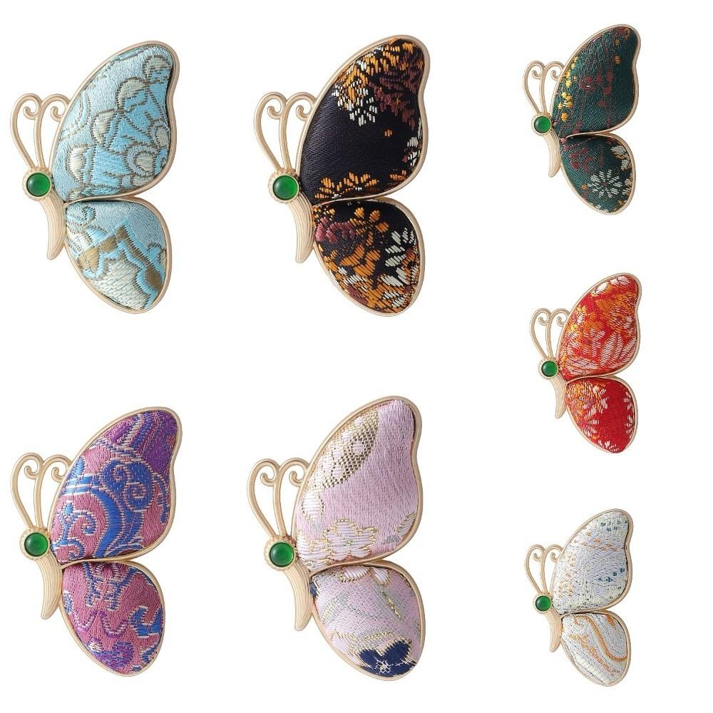 Colorful Butterfly Lapel Pin The Song Dynasty Chinese Style Badge Suit Accessories