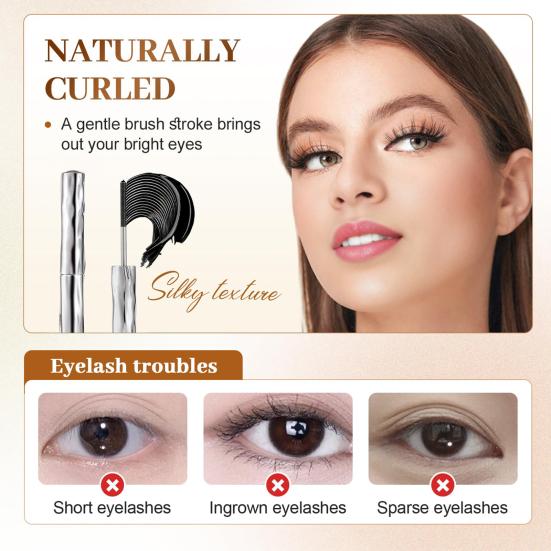 1/2Pcs 4G Women Mascara Waterproof Long Lasting Non-Smudged Fast Dry