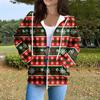 Women's Casual Fashion Long Sleeve Zipper  Printed Hooded Sweatshirt