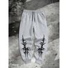 Mens Sweatpants Sports and Streetwear Loose Casual Pant Drawstring Men Printed Pant