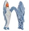 Factory Direct Supply Shark Sleeping Bag Loose-fitting Jumpsuit Pajamas For Home Polyester Fiber Fabric 1.1-2 Lbs Weight 98% Composition In-stock