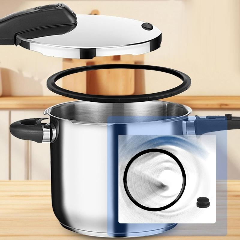 Universal Fit Silicone Sealing Rings for Pressure Cookers Facilitating Easy Installation without Tool for Regular Use