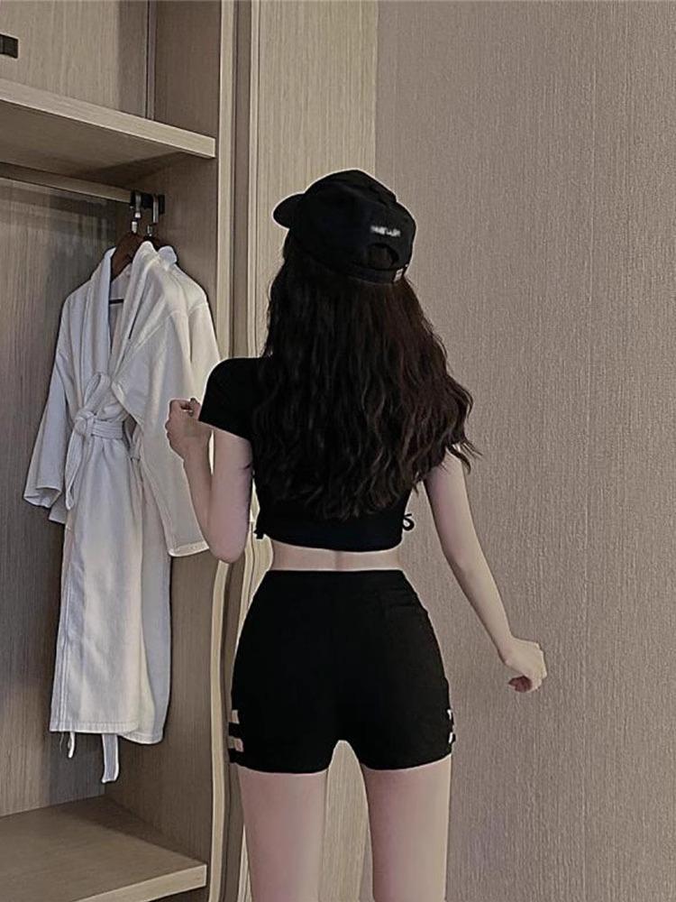 2024 Spring High Waist Black Jazz Dance Shorts for Women - Sexy Hip Pole Dance Style