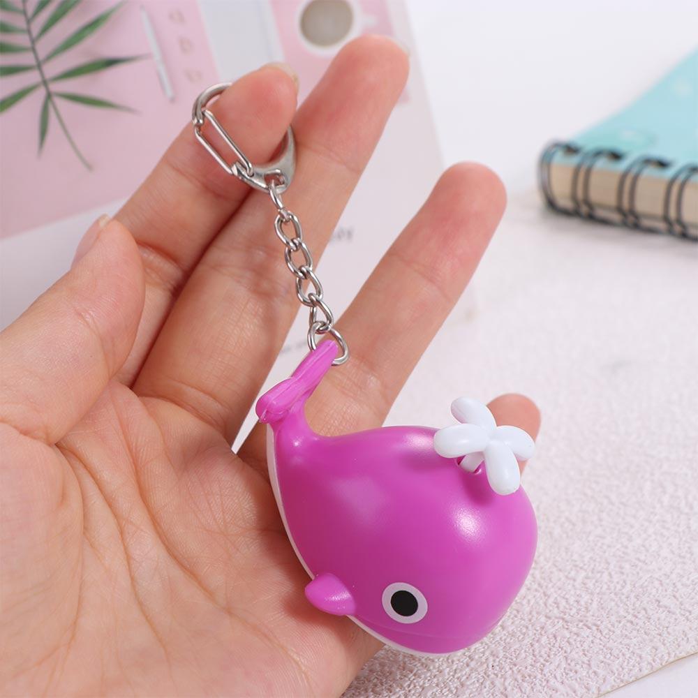 Sounds Light Sea Whale Keychain with Sound Animal LED Keychain LED Whale Keyring  Bag Pendant