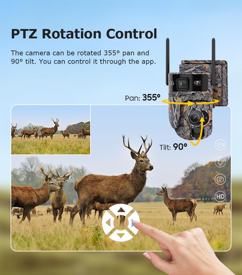 Cross-Border Solar Camouflage HD Night Vision Camera with Low Power Use
