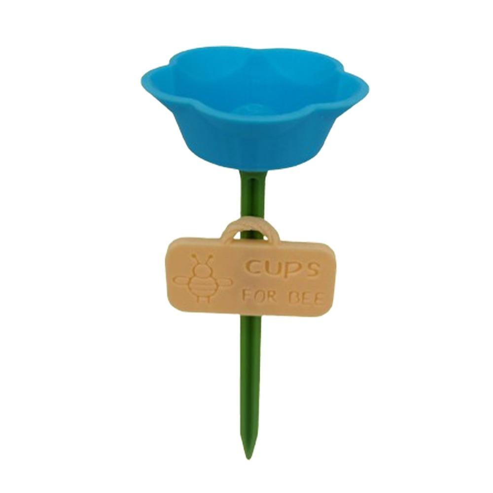 Flower Shaped Bee Watering Station Weatherproof Colorful Pollinator Feeder Rust-resistant UV Resistant Wild Bees Water Bowl