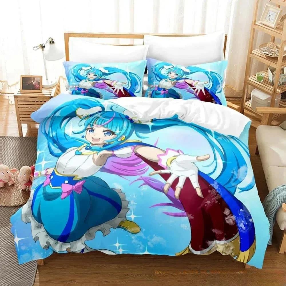 Comforter 3D Anime Kawaii Girls Sora Harewataru Bedding Set Single Twin Full Queen King Size Bed Set Adult Kid Bedroom S