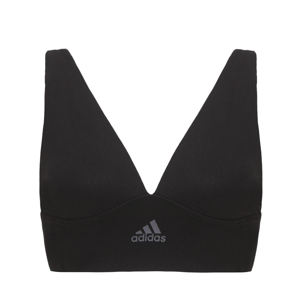 Adidas Lightweight Seamless Deep V Adjustable Sports Bra Women Underwear Black 4A7H69-000