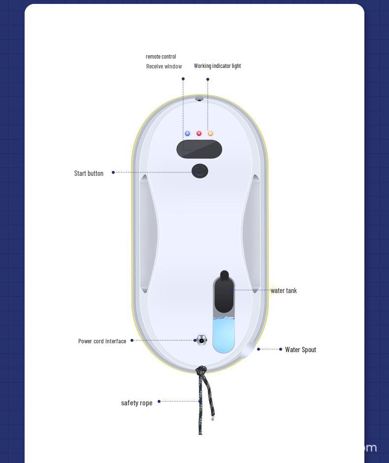 Intelligent automatisk vindusvaskerobot med fjernkontroll