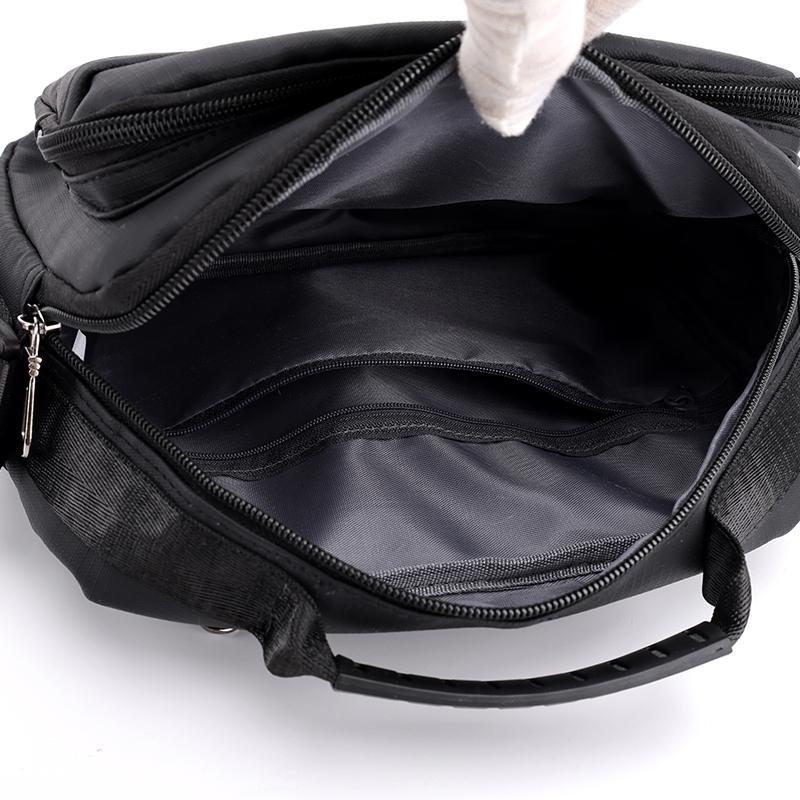 Men's Business Document Bag Lightweight Large Capacity Multi-Compartment Crossbody Bag Commuter Shoulder Bag