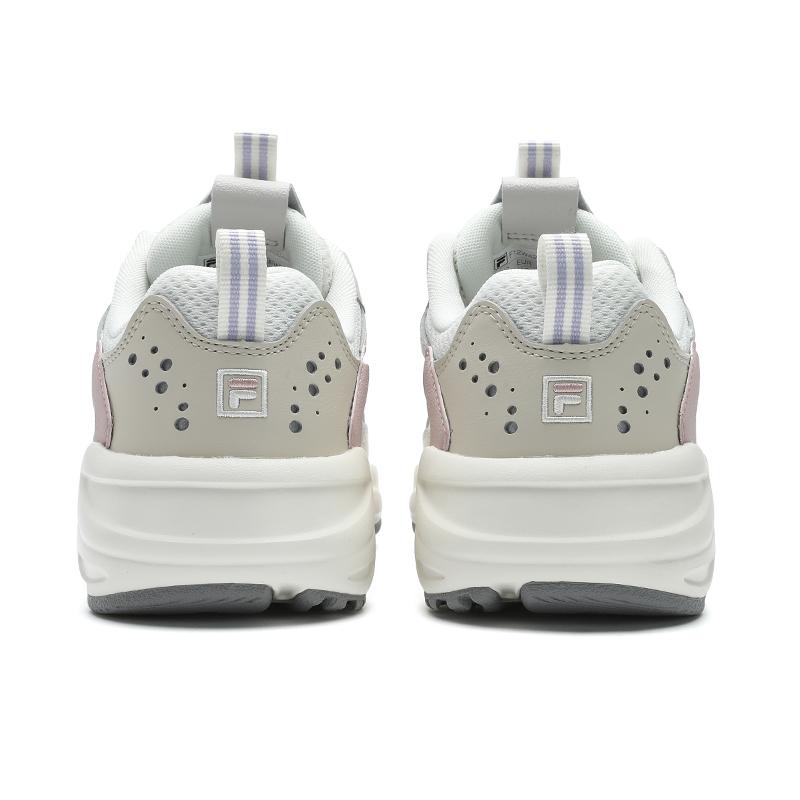 FILA Versatile Simple Retro Low-Top Casual Shoes Women sneaker White-Agate-Gray White-Sand-Gray F12W422113FWW