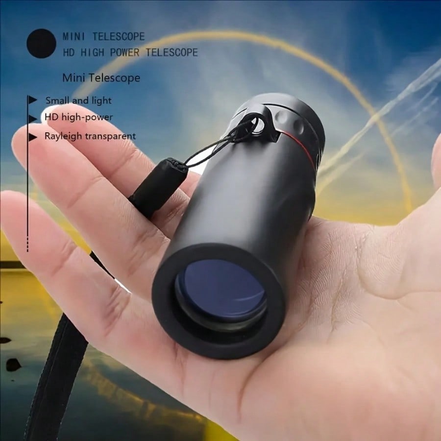 1 high definition telescope, portable handheld single tube, compact design, can be put in the pocket. Suitable for outdoor