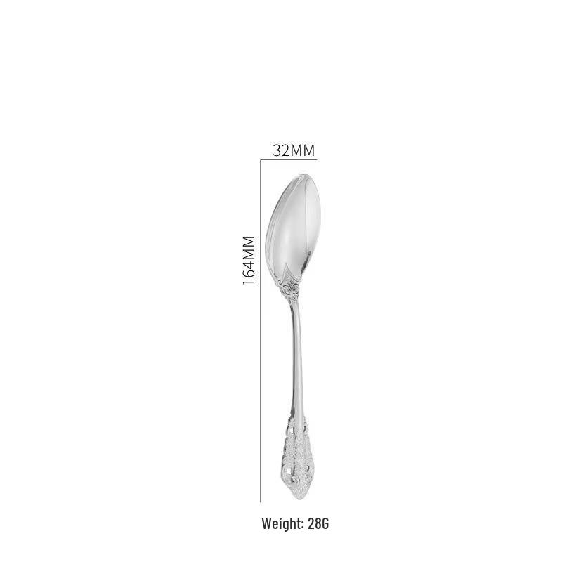 Retro Embossed 410 Stainless Steel Tableware Set: Real Gold-Plated Knife, Fork, and Spoon for Restaurants and Hotels