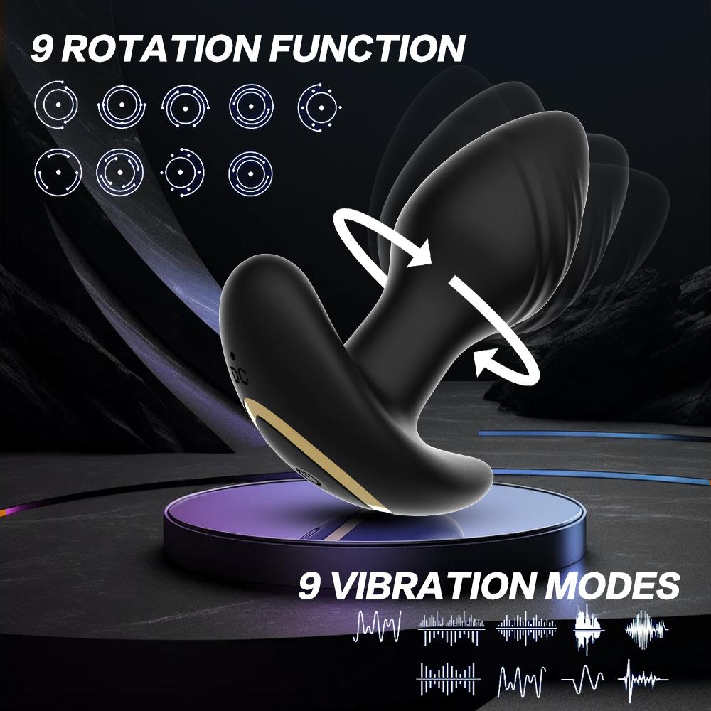 Light-up Rose Vibrating Anal Butt Plug With12 Frequency Vibration Remote Control Anal Plug Massager Vibrators Sex Toys for Adult