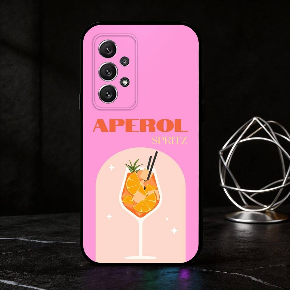A-Aperol Spritz phone Case For Samsung S25,24,21,22,23,30,Ultra,20,Plus,Fe,Lite,Note Soft Black Cover