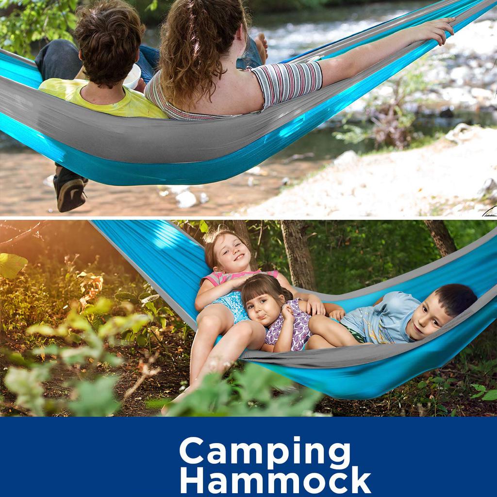 Outdoor Camping Survival Hammock 260*140cm Portable Durable Ultralight Nylon Parachute Hammock For 1-2 Person Hanging bed