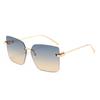 New Arrival Rimless Sunglasses For Women Metal Frame Luxury High Sense Anti Ultraviolet Fashion Cross-border Sun Glasses Outdoor Daily Eyewear