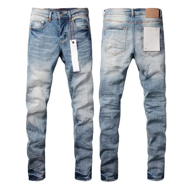 Mens Straight Fit Distressed Patchwork Denim Jeans Vintage Streetwear Style High Waist Ripped Cotton