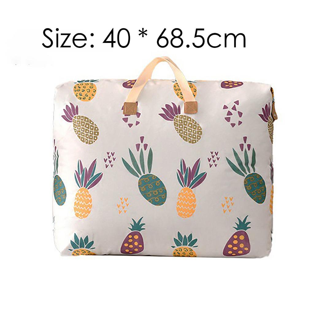 1 Stück Druck Reißverschluss Steppdecke Aufbewahrungstasche Reißverschluss Große Kapazität Packtasche Doppelgriff Feuchtigkeitsdicht Kleidung Steppdecke Aufbewahrungstasche