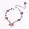 Elegant Y2K Flowers Bracelet Butterfly Bow Crystal Chain Bracelet Multicolor Adjustable Women's Bracelet Jewelry Gift