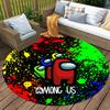 Among-us Runder Teppich, Teppich für Wohnzimmer Schlafzimmer Sofa Spielzimmer Dekoration, Rutschfeste Bodenmatte