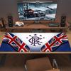 Rangers FC Mauspads Großes Gaming-Tischkissen Rutschfest Laptop Tablet Großes Mauspads XXL Matte Mini-PC Spielmatte Mit Verriegeltem Rand