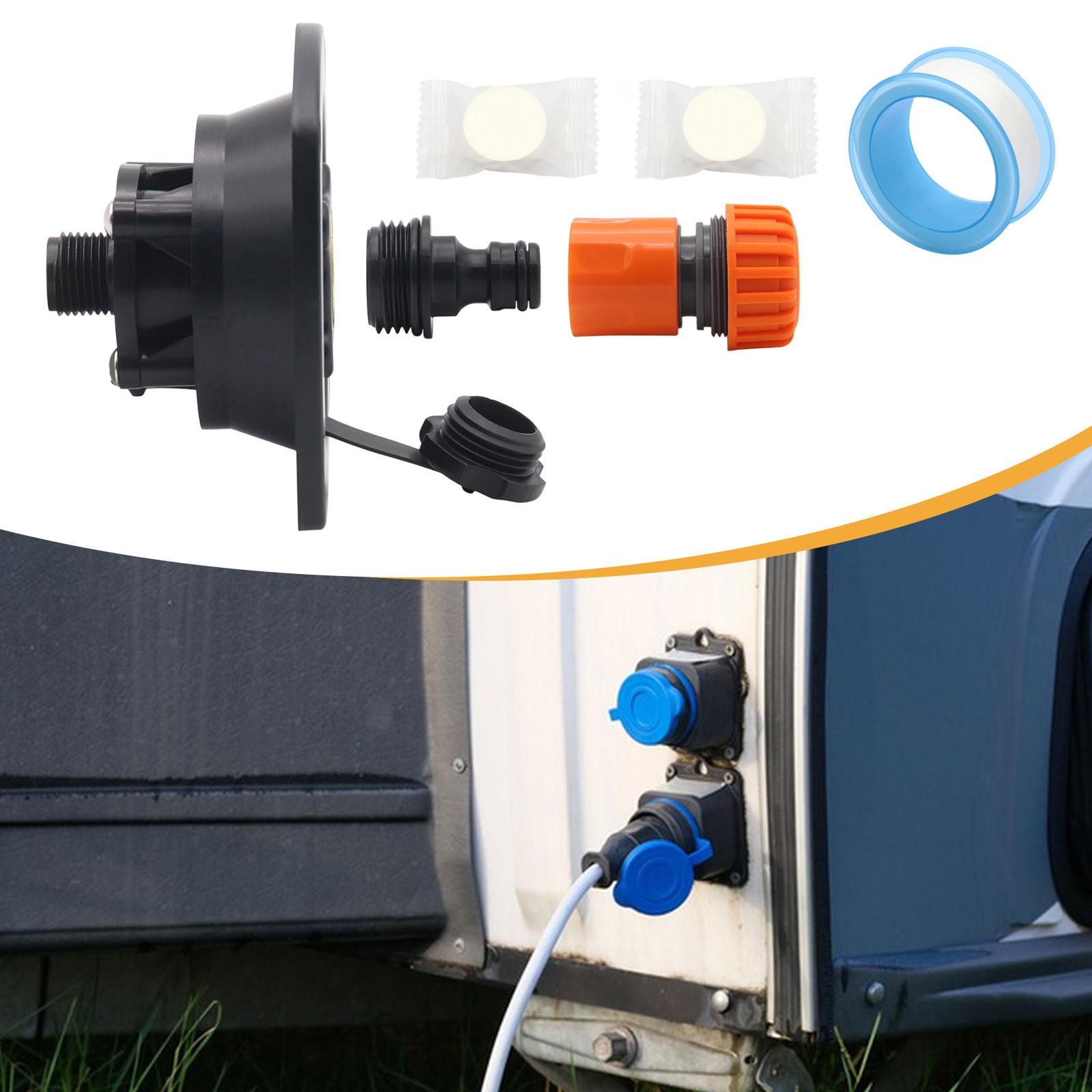 

RV City Water Inlet with Checks Replacement Simple Installation Replace Parts Van Trailer Accessory білий