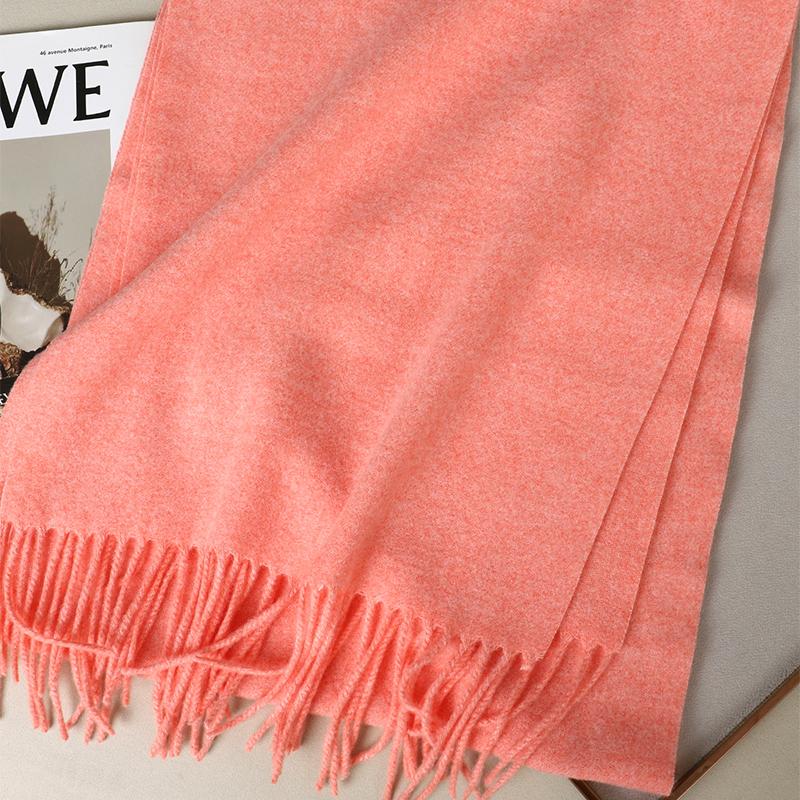 Kaffee Schal für Damen Lange Warme Kaschmirschals Winter Hijab Einfarbig Damen Stola Wickel Weiblich Pashmina Bandana Kopftücher