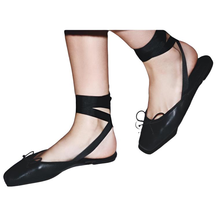 Zara Fashion Casual Flats 1.5cm Women Flats Black 2507610800