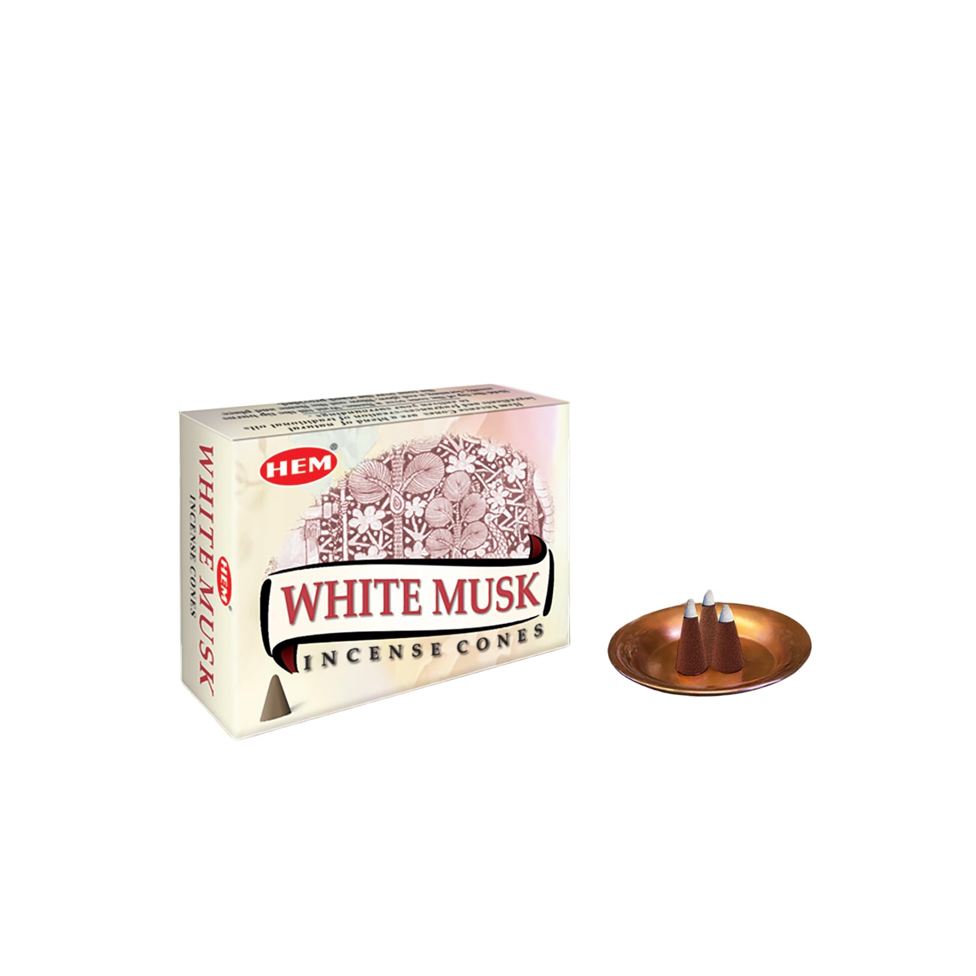 HEM cone incense white musk 12 pcs