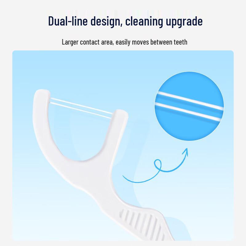 High-Elastic Double Line Dental Floss Sticks