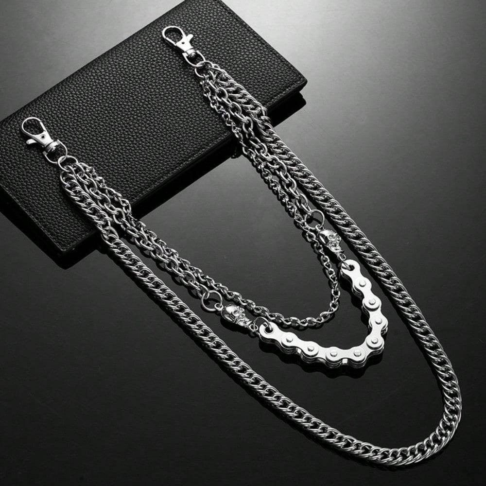 Men's Cool Skull Pants Chain Waist Chain Personalized Locomotive Chain Hip Hop Punk Rock Jeans Chain