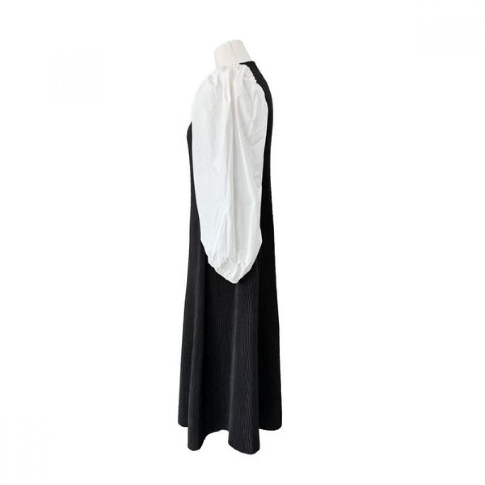 Specchio Long Sleeve Dress  Woven Sleeves  451 584