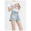 Neuer Chinesischer Stil Nationaler Stil Denim Shorts Damen Sommer Mode Personalisierte Stickerei Nationale Mode A-Linie Hotpants