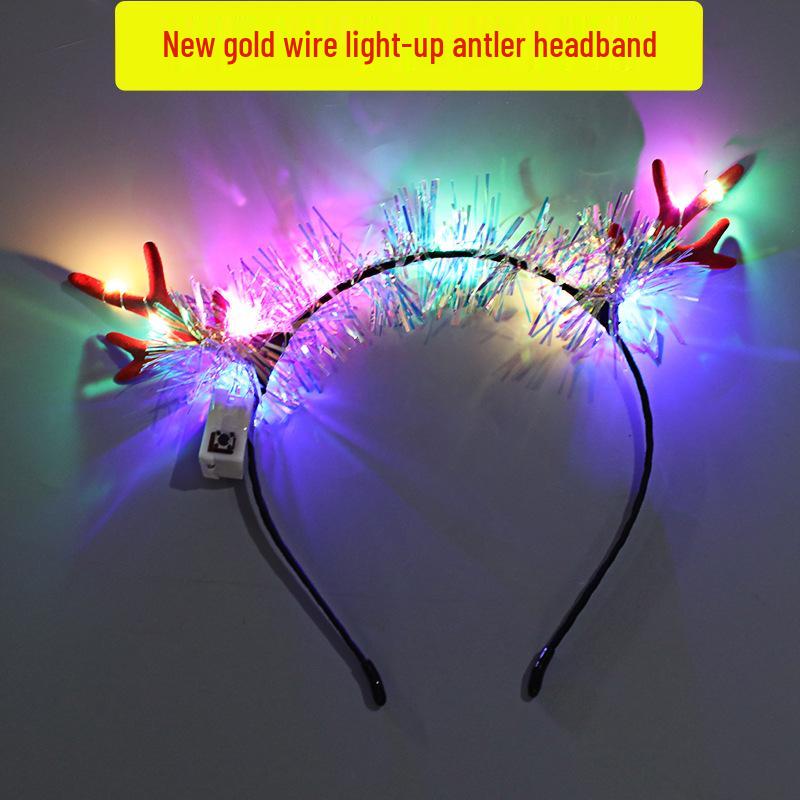 Christmas Reindeer Antler Headband - Festive Hair Accessory for Women & Children