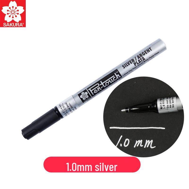 Japan Sakura Gold & White Oil-Based Paint Pen Set for Black Card Art & Drawing