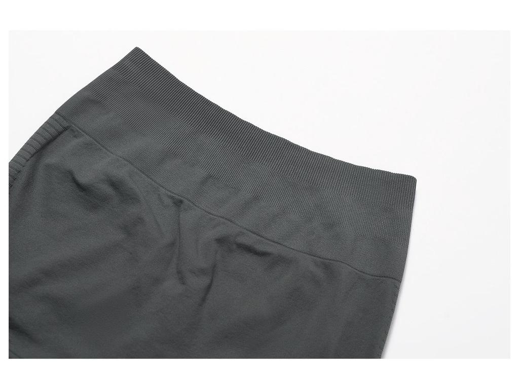 Europäische & Amerikanische High-Waist Po-Liftende Yogahose - Gerippter Bund Bauchkontrolle Fitness- & Laufleggings für Damen