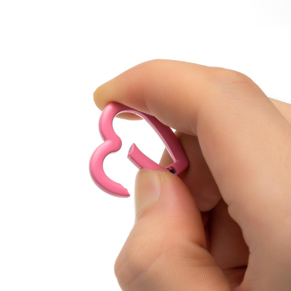 5Pcs 25mm Heart Shaped Carabiner Hook Ring Keychain Keyrings for DIY Jewelry Making Supplies Connector Buckles Accessories