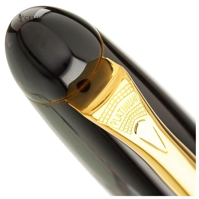 Platinum Izumo Tamenuri Fountain Pen, Biba-Tsumugi, Fine Nib (F), PIZ-55000#30, Yellow