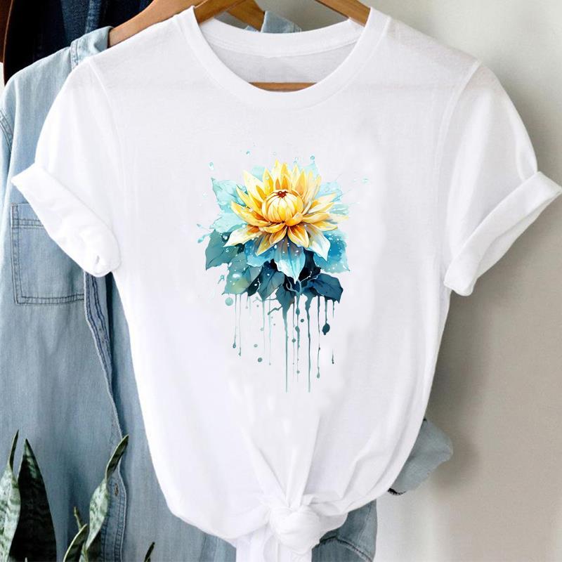 (Asian Size) Printed Female Clothing Women Tee Letter Cute 90s Sweet Lady  T Shirt  Casual Fashion Top Graphic Short Sleeve T-shirts