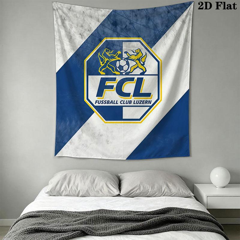FC Luzern logo Wall Hanging Printed Fabric Blanket Decorative Tapestries for Bedroom Living Room Home Decor