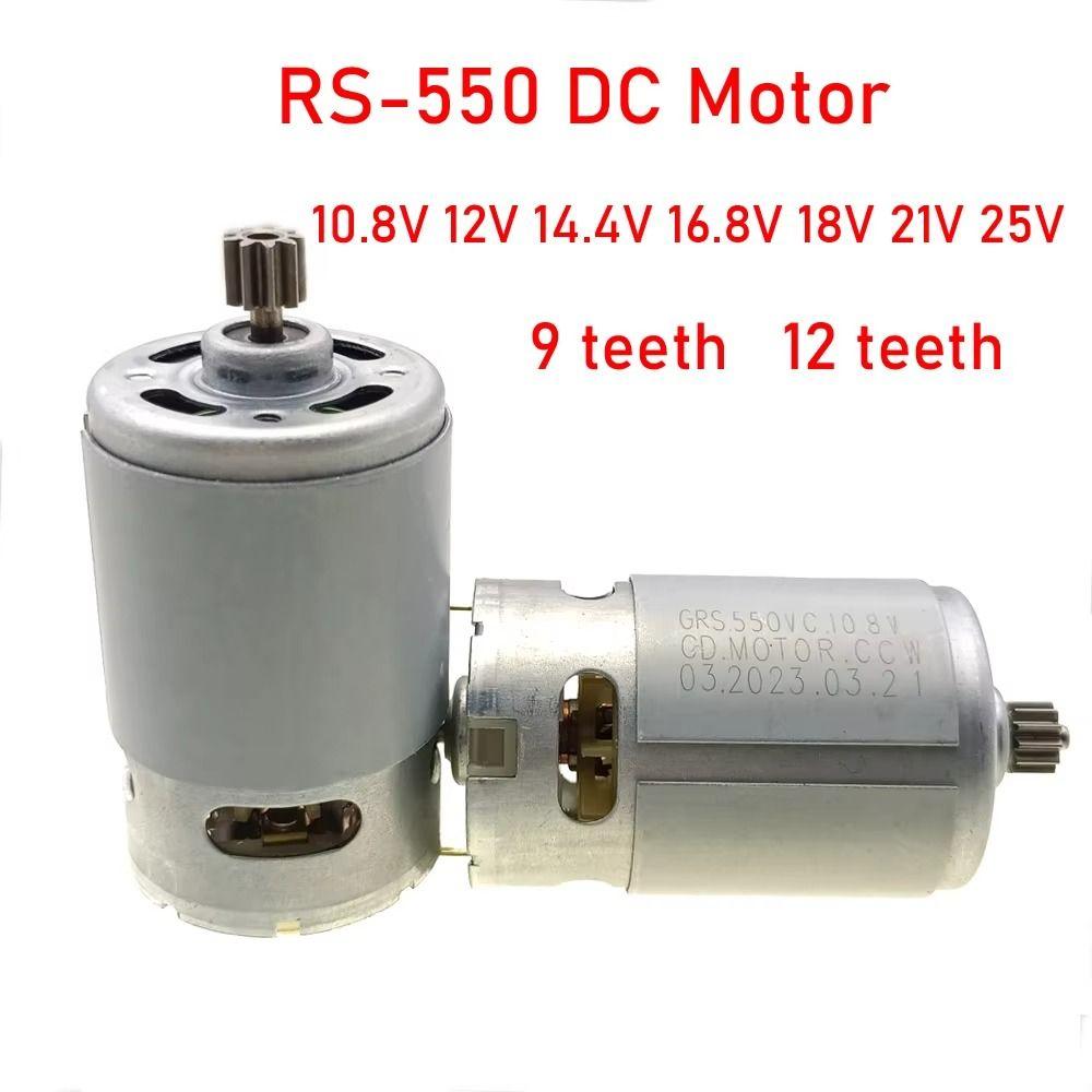 Motor RS550 de 10.8V/12V/14.4V/16.8V/18V//25V para Atornillador Taladro Inalámbrico de Carga