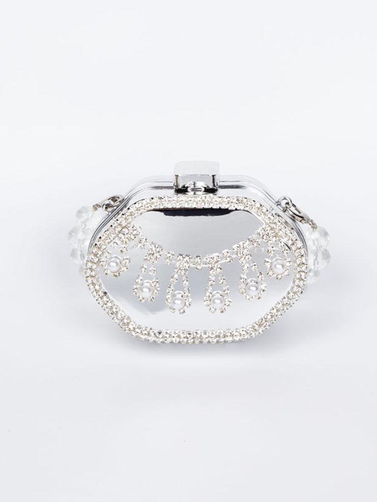 Diamond-Studded Crossbody Mini Tin Box: Fashionable Women's Lipstick & Earphone Bag