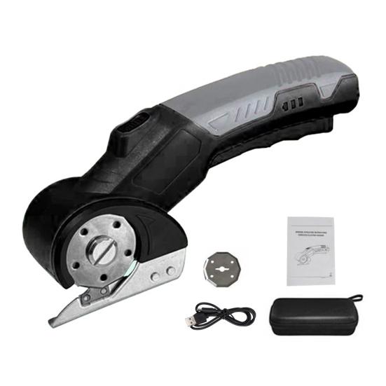 Electric Scissor Rechargeable Cardboard Cutter Light 2000mAh with LED Battery Rotary Cutter for Cloth Leather