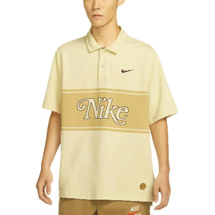 Nike Sportswear Polo Shirt With Letter Print Men Polo Shirts Coconut-Milk HM4456-113
