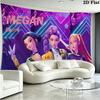 Demon Hunters Kpop Wall Tapestry Aesthetic Wall Hanging Printed Fabric Blanket Decorative Tapestries for Bedroom Living Room Home Decor