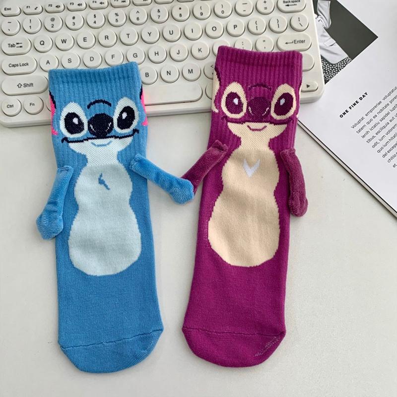 Cute Cartoon Socks Women And Men Five-Toed Socks Casual Daily Mid-Calf Socks