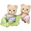 Sylvanian Families EPOCH Bear Twin Dolls ST Mark Certified 3 Years and Up Toy Dollhouse